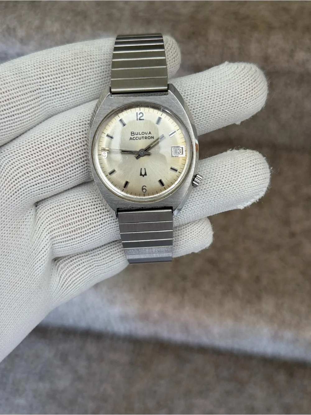 Bulova Accutron Vintage Silver Case rare collectible men’s watch